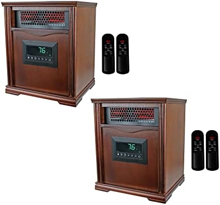 Lifesmart 1500W Portable Electric Infrared Space Heater 2 Pack
