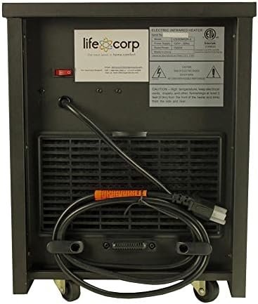 LifeSmart Infrared Quartz Heater 1500W Portable with Remote Control Black