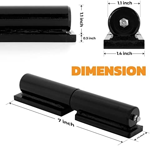 MATTIN 4 Pack Heavy Duty Gate Hinges - Black Finish