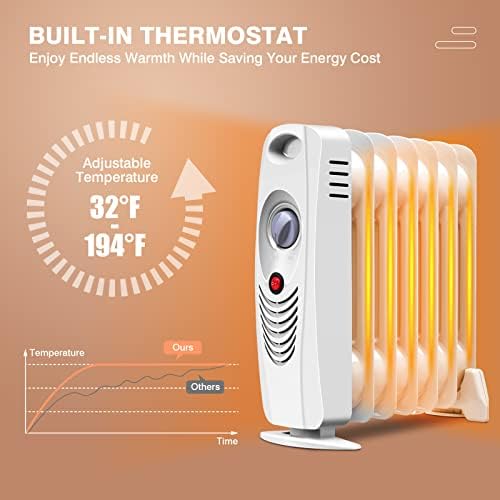 PETSITE Oil Filled Radiator Heater 700W Grey 1