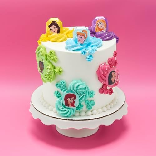 DecoPac Disney Princess Gemstone Cupcake Rings - 24 Pack