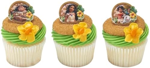 DecoPac Disney Moana 2 Cupcake Rings - 24 Pack