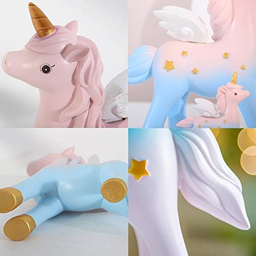 MOVINPE Unicorn Cake Topper with Rainbow and Birthday Banner