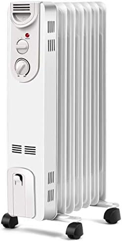 COSTWAY 1500W Oil Filled Radiator Heater with 3 Settings Safety Features