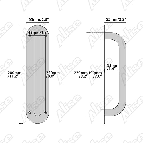 Alise 11 Inch Gate Handle Stainless Steel Brushed Nickel