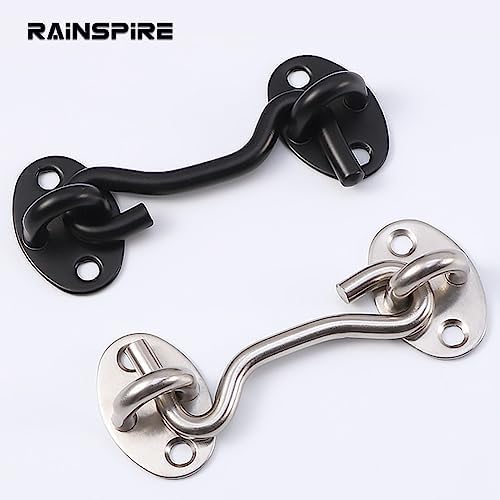 Rainspire 4 Inch Privacy Hook and Eye Latch Set