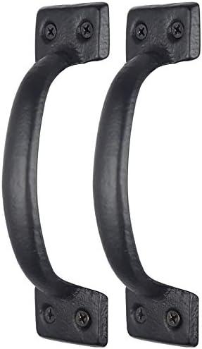 WEBI Cast Iron Gate Handle 2 Packs Black