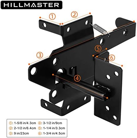 Heavy Duty Self-Locking Gate Latch with Black Finish 1