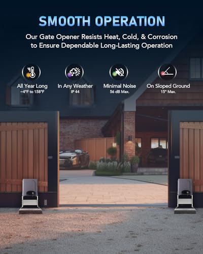 CO-Z 1400lb Sliding Gate Opener with 2 Remotes 1