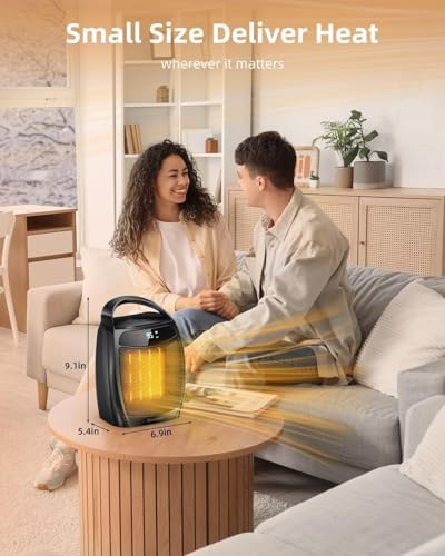 GiveBest 1500W Electric Space Heater with Remote Control and ECO Mode