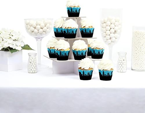 Big Dot of Happiness BAM Superhero Cupcake Wrappers Set of 12 1