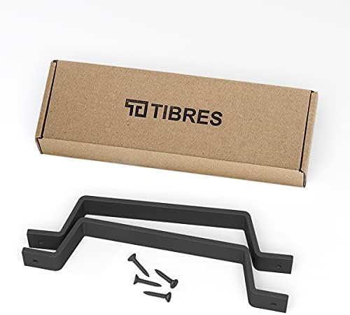 Tibres 8 Barn Door Handles Set of 2 - Black