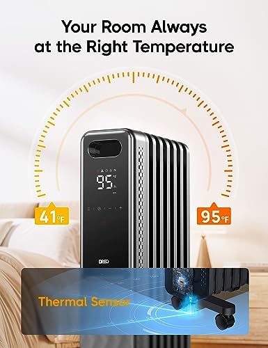 Dreo Oil Filled Radiator Heater with Remote Control and 4 Modes 1