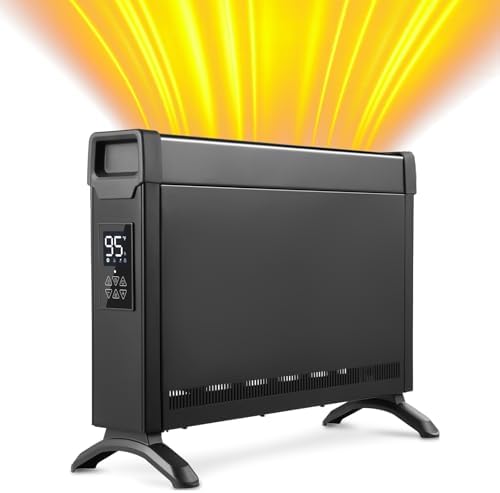 Fierscial 1500W Electric Space Heater with Remote Control and Digital Display 1