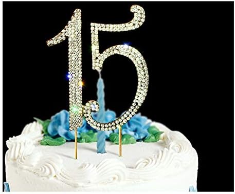 Scotamalone 15 Cake Topper Rhinestone Diamond Bling