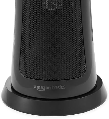 Amazon Basics 28-Inch Oscillating Tower Heater with Remote Control