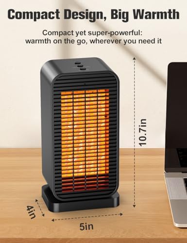 BALKO 1500W PTC Ceramic Space Heater with Thermostat and Remote Control