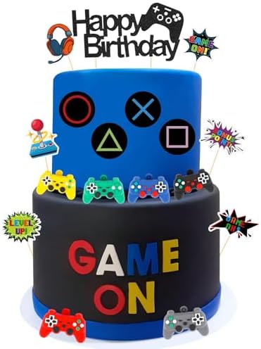 17 Pcs Video Game Cake Toppers Party Decorations