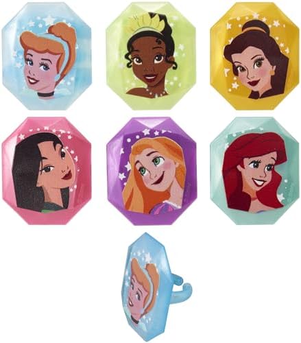 DecoPac Disney Princess Gemstone Cupcake Rings - 24 Pack