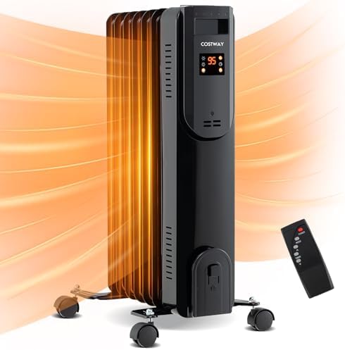 COSTWAY Oil Filled Radiator Heater with 3 Heat Settings