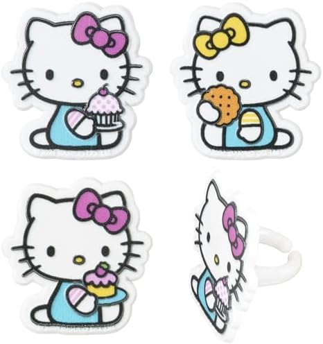 DecoPac Hello Kitty Cupcake Rings - 24 Pack 1