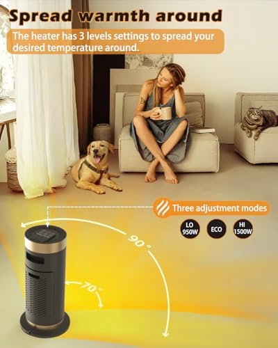 FERXIDI 1500W PTC Electric Space Heater with Thermostat and Remote