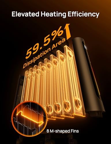 Dreo Oil Filled Radiator Heater with Remote Control and 10 Safety Features 1