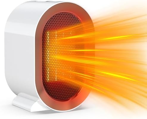 Bubbacare 1200W800W Quiet Electric Desk Heater with Overheat Protection