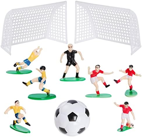 Soccer Cake Toppers Set 10 Pieces for Sport Parties