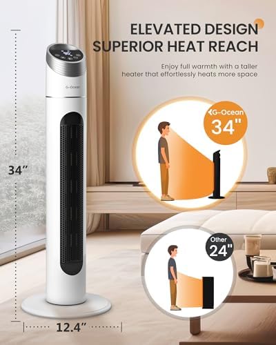 G-Ocean 34 Space Heater with Remote and Timer