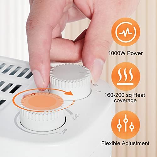 E-Macht 1000W Electric Space Heater with Safety and Energy Saving Features