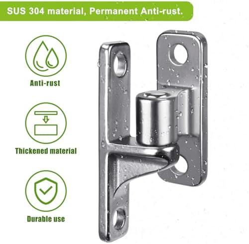 Insaga 304 Stainless Steel Gate Hinges 4-Pack Heavy Duty