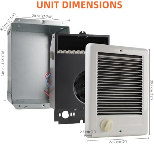 Hai Feipn Upgraded Electric Wall Heater with Thermostat