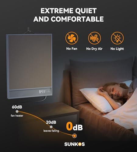 SUNKOS Space Heater with Thermostat and Far-Infrared Heat