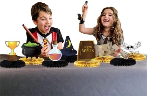 8Pcs Magical Wizard Honeycomb Centerpieces for Party Decor