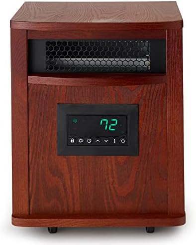 LIFESMART GLOBAL 6 Element Space Heater with Remote - Brown