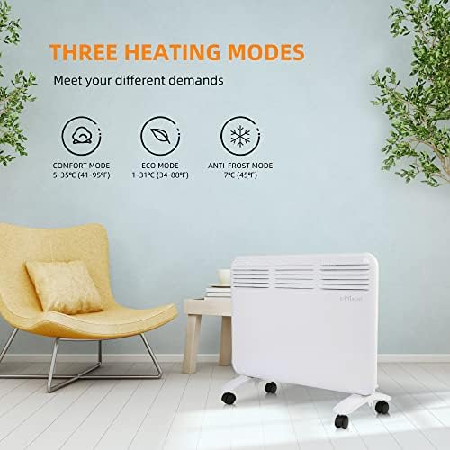 Clarfey 1000W Convection Panel Space Heater with 3 Modes and Overheat Protection 1
