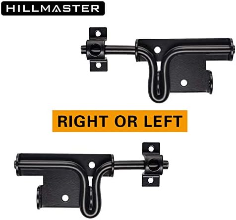 HILLMASTER Slide Bolt Gate Latch Black Barrel