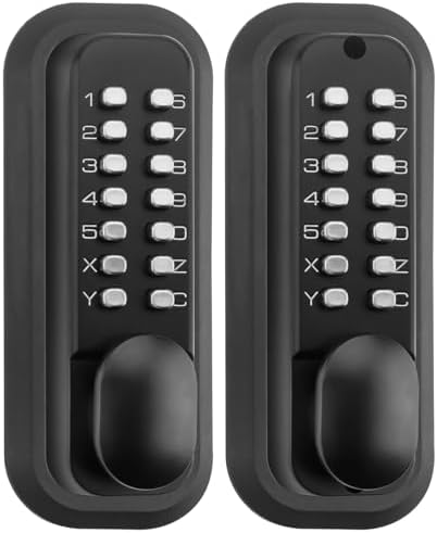 ANNFUZ 100 Mechanical Keyless Entry Door Lock Set Matte Black