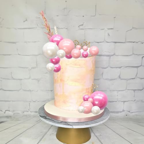 Ephlyn 30Pcs Foam Ball Cake Toppers for Parties