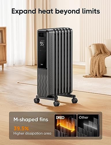 Dreo Oil Filled Radiator Heater with Remote Control and 4 Modes 1