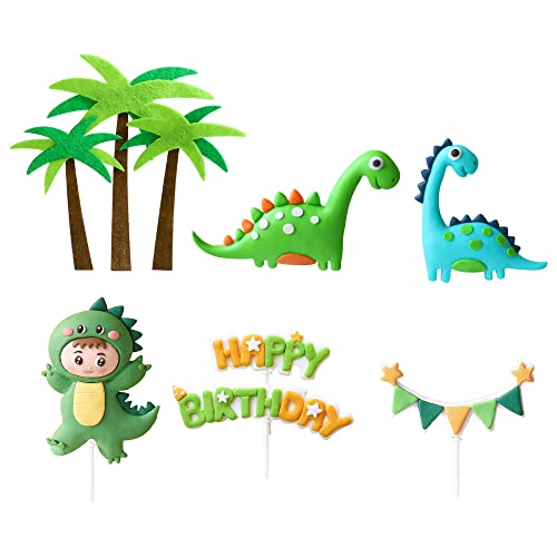 Gyufise 9 Pack Dinosaur Cake Toppers Set