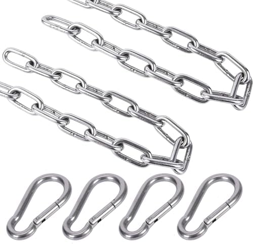 2Pcs Heavy Duty Gate Chain Lock with 4 Quick Connect Buckles