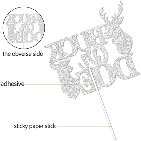 Caiwowo Buck Or Doe Baby Shower Cake Topper - Blue Boy Or Pink Girl