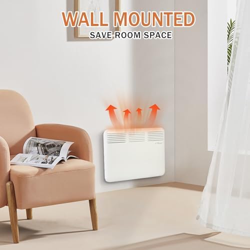 Fadidio 1000W Electric Space Heater with Touch Control and Wheels
