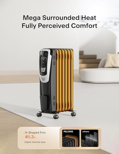 PELONIS Radiator Heater with Remote and Thermostat 1