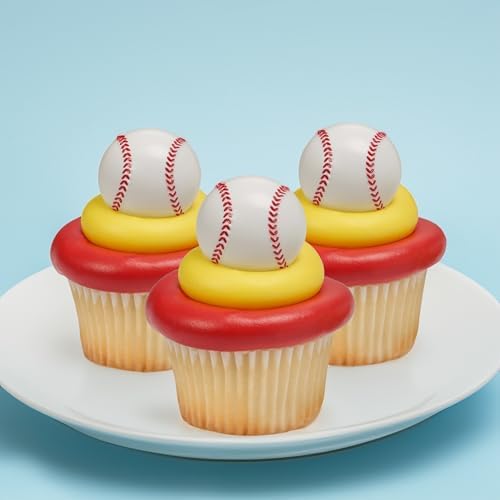 DecoPac 3D Baseball Cupcake Toppers - 24 Pack 1