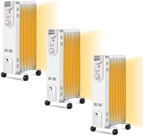 ARLIME 1500W Oil Filled Radiator Heater with Thermostat 1