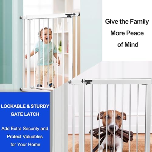 HTHOOOOOME Slide Bolt Gate Latch with Padlock Hole