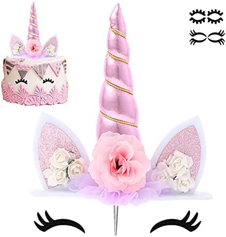 Zkptops Unicorn Cake Topper Birthday Decorations Pink 58 Inch